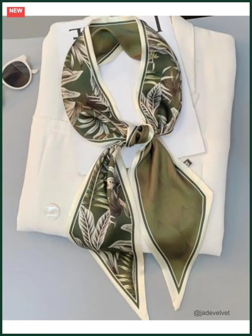 Silky Long Skinny Fashion Scarf for Women - Lightweight Multipurpose Neck or